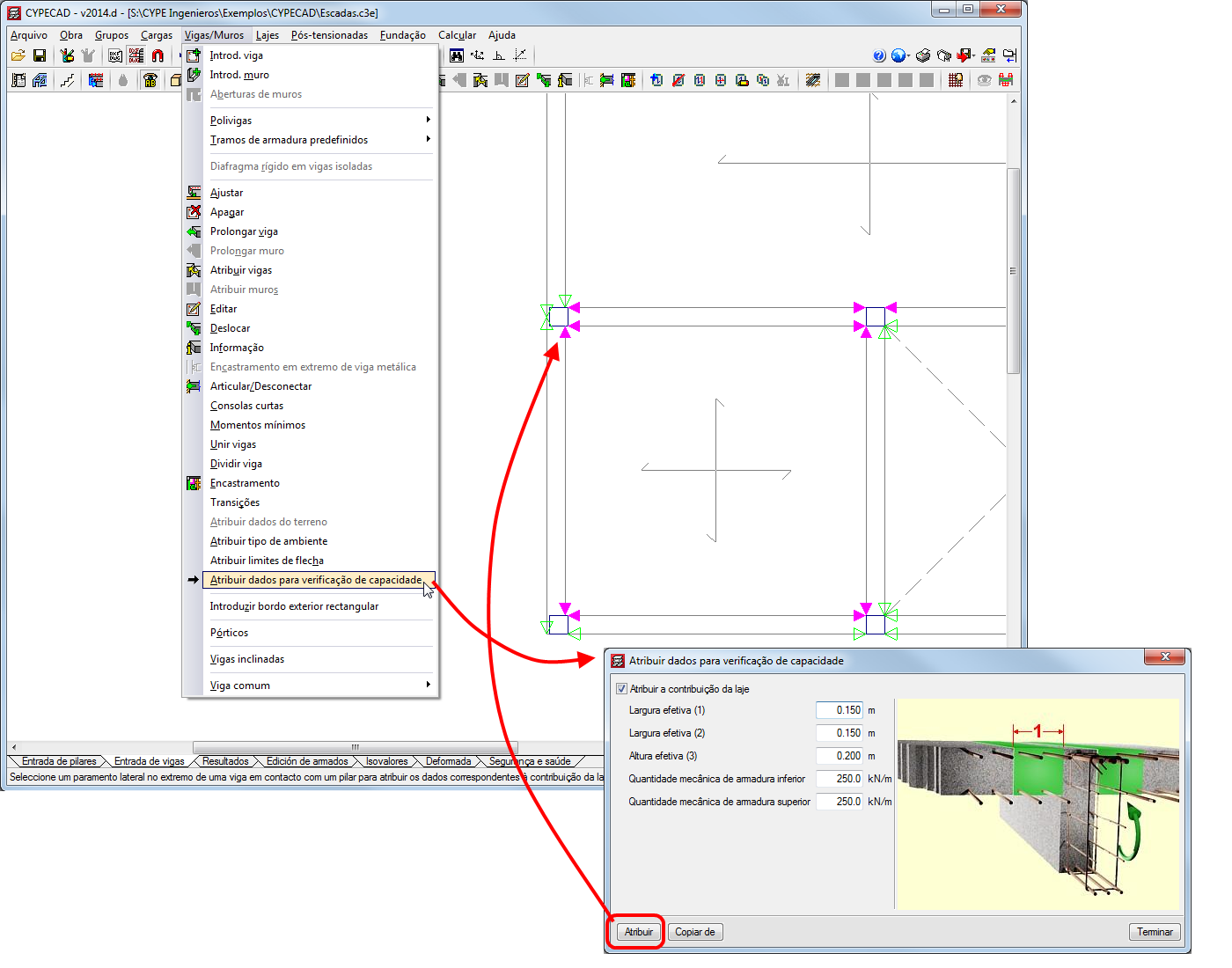 CYPECAD. Critérios de dimensionamento sísmico por capacidade para lajes